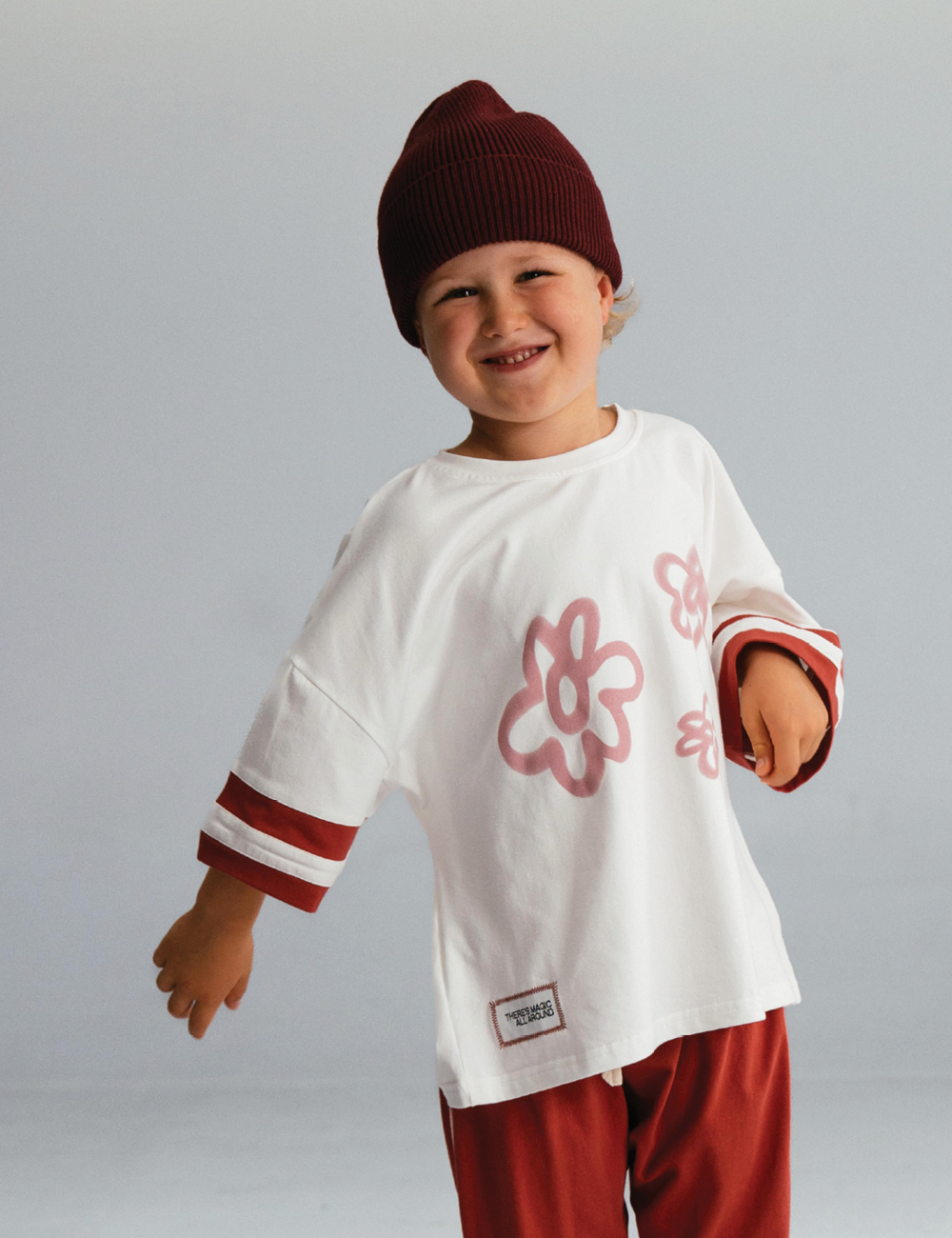 Cotton Beanie : Burgundy