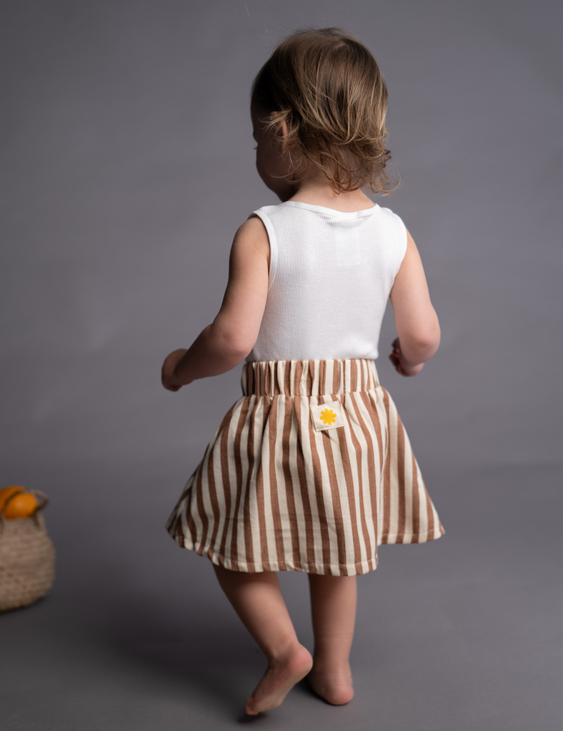Caramel Stripe Skirt