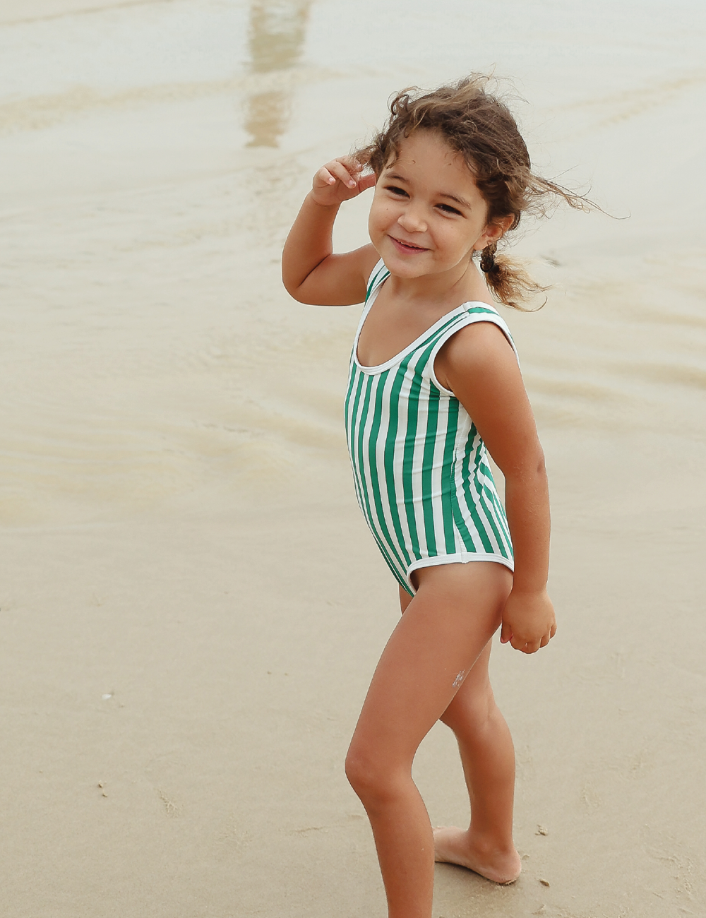 Stripe Swimsuit : Green