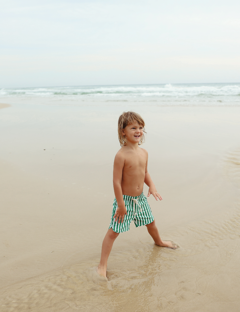 Stripe Boardshorts : Green