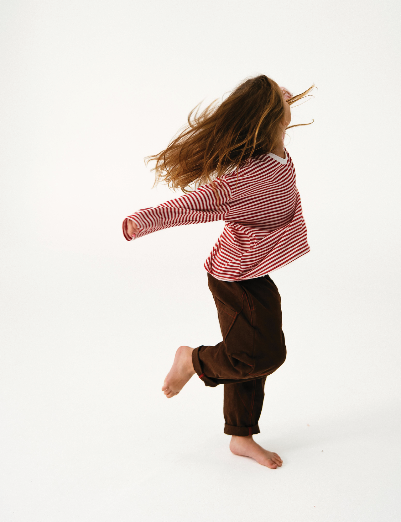 Long Tee : Red Stripe