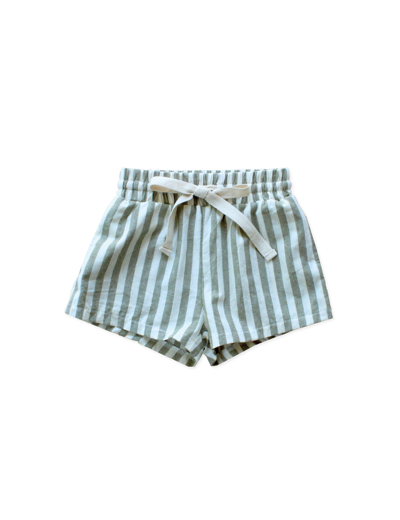 Olive Stripe Shorts