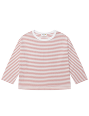Long Tee in Pink Stripe