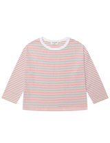Long Tee in Pink Stripe