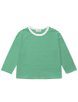 Long Tee in Forest Stripe