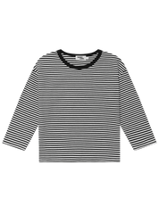 Kids long sleeve stripe tee in Black, 100% cotton, by Sonny Label