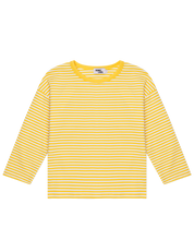 Kids long sleeve stripe tee in Sunshine yellow, 100% cotton, by Sonny Label