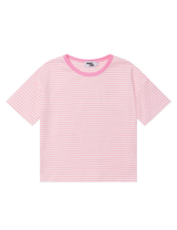 Stripe Tee in Flamingo