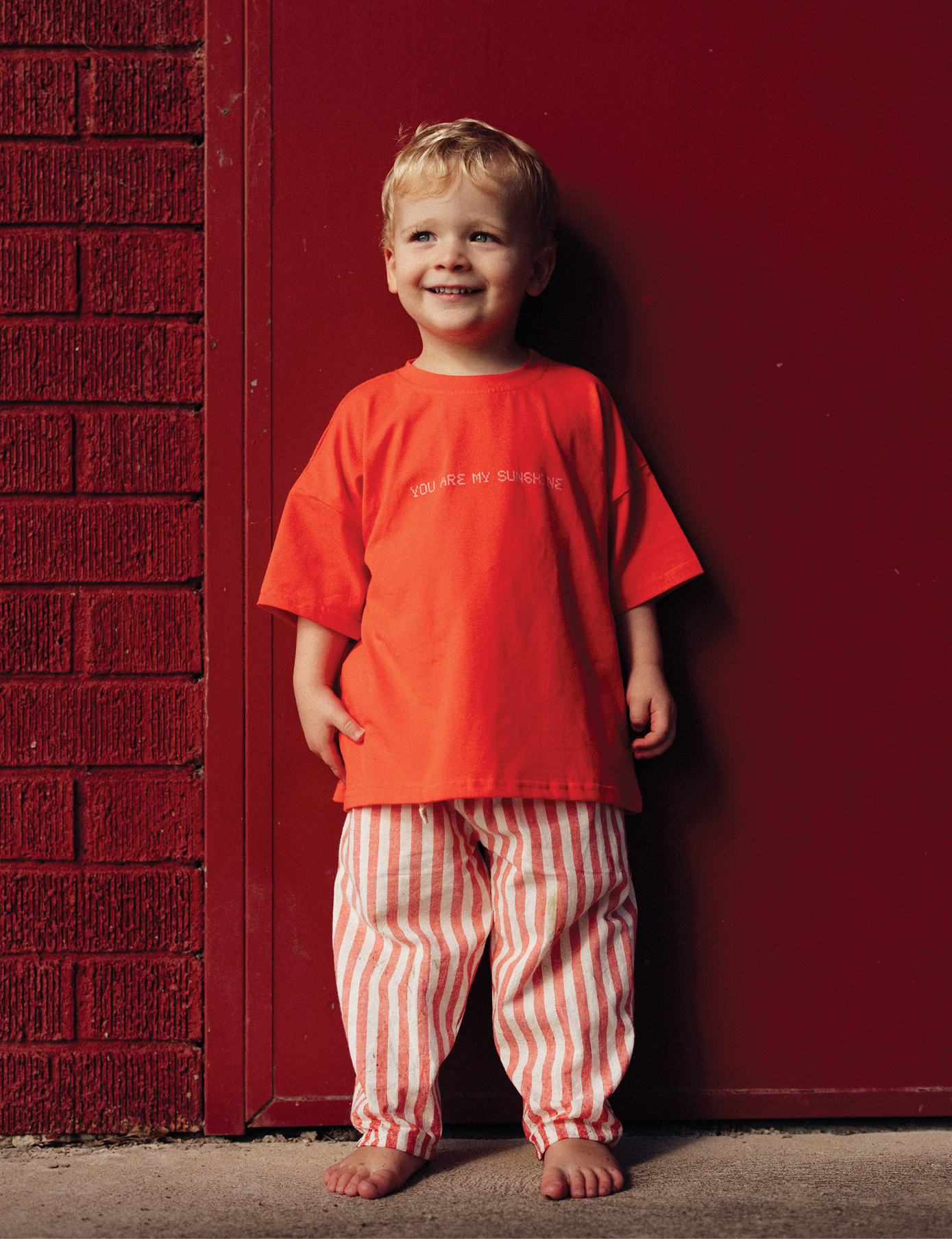 The Stripey Staple in Poppy