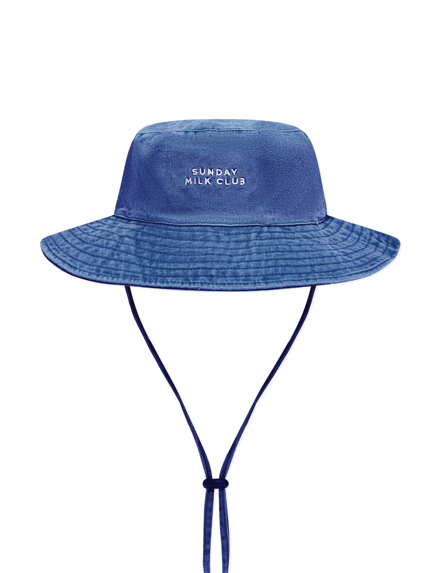 Sonny Label Sunday Club bucket hat flat lay. Variant upload.