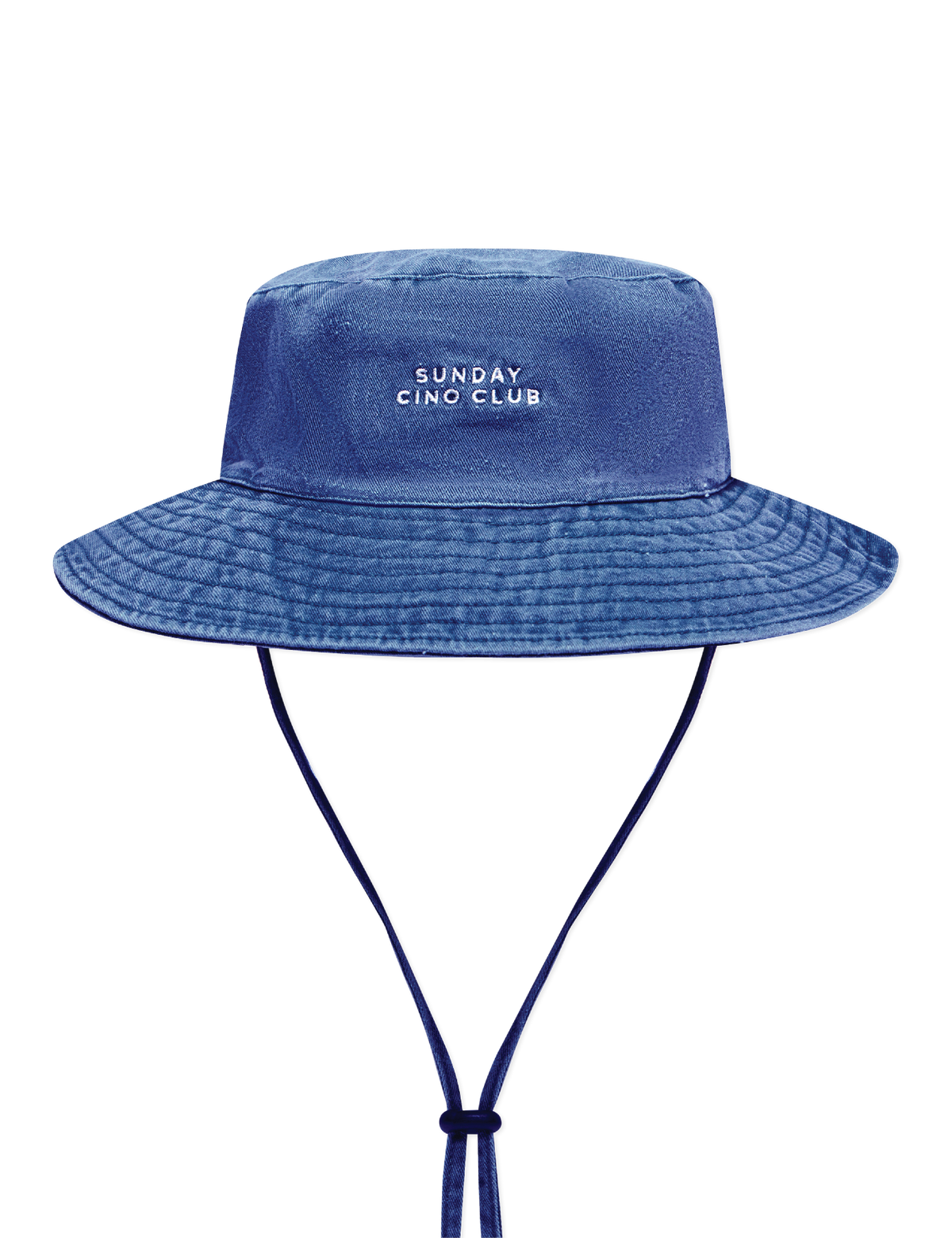 Sonny Label Sunday Club bucket hat flat lay. Variant upload.