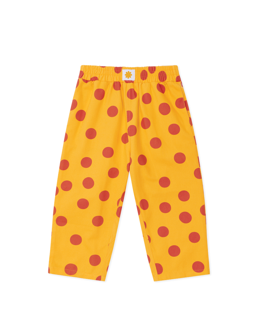 Pocket Pants in Yellow Polka