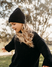 Cotton Beanie in Galaxy Speckle