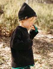 Cotton Beanie in Galaxy Speckle