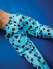 Pocket Pants in Blue Polka