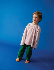 Long Tee in Pink Stripe