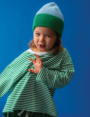 Long Tee in Forest Stripe