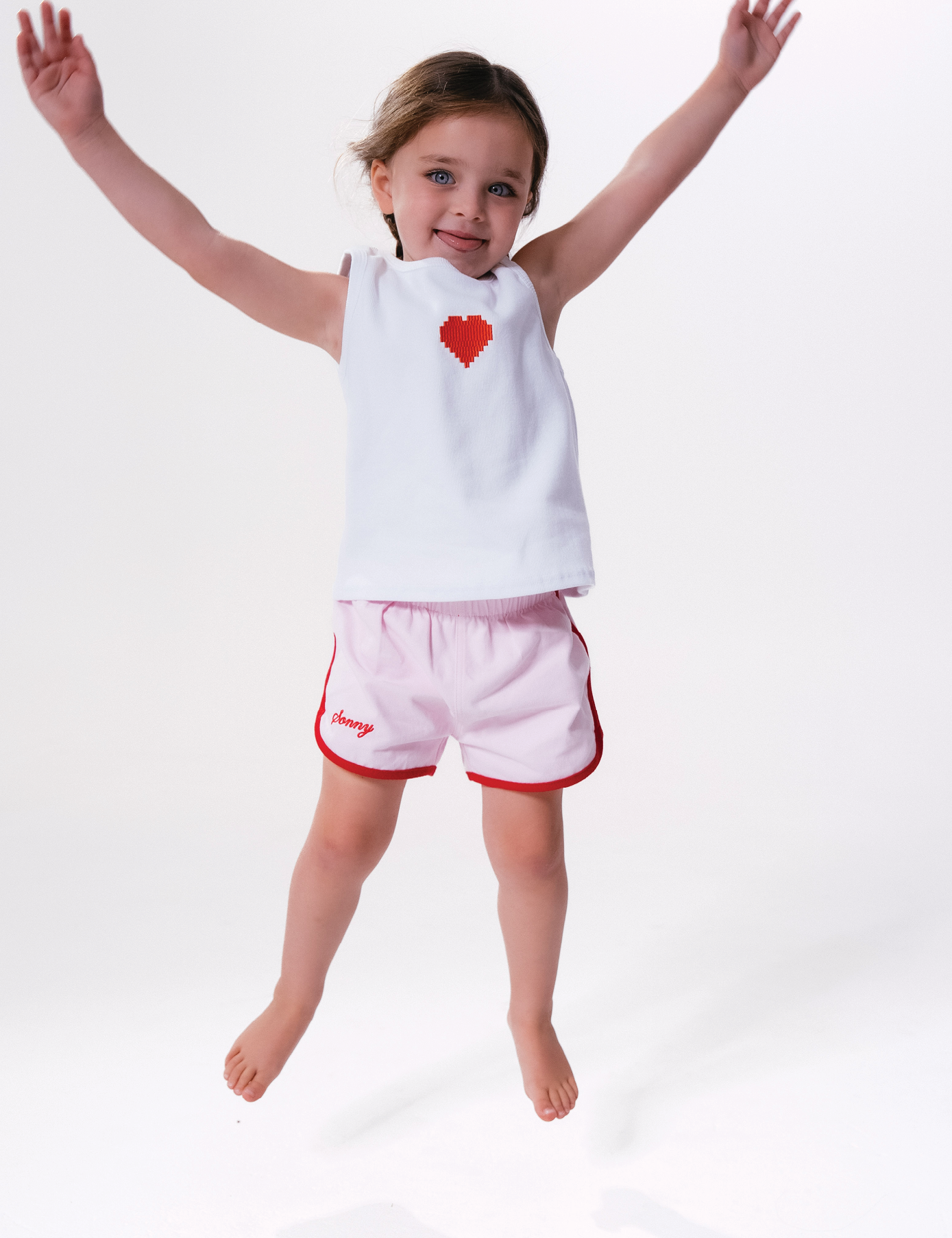 Twill Shorties in Bubblegum