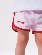 Twill Shorties in Bubblegum