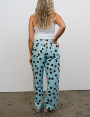 Mumza Twill Pants in Blue Polka
