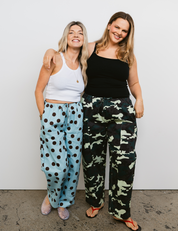 Mumza Twill Pants in Blue Polka