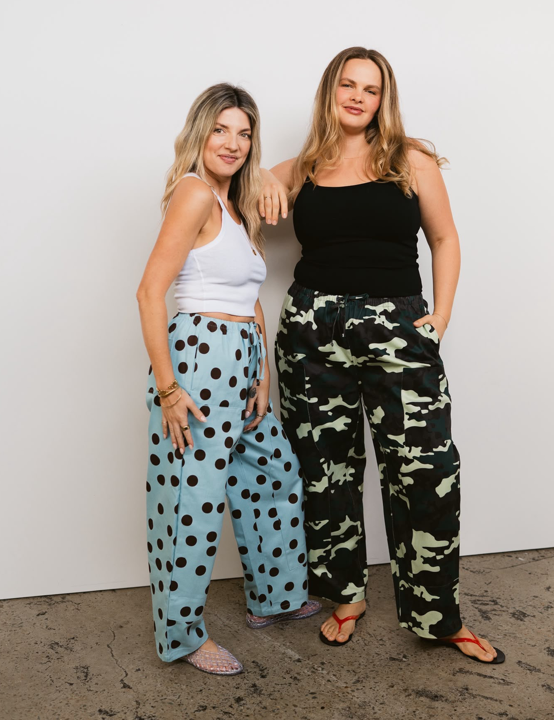 Mumza Twill Pants in Blue Polka