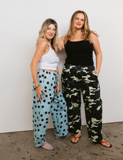 Mumza Twill Pants in Blue Polka