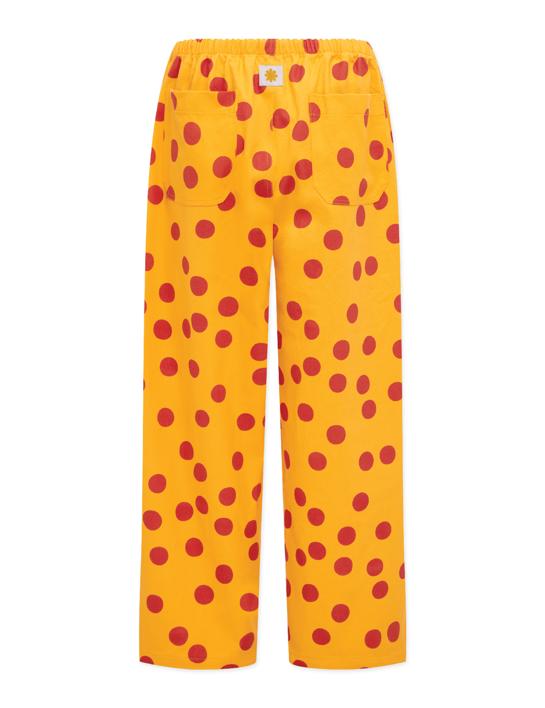Mumza Twill Pants in Yellow Polka
