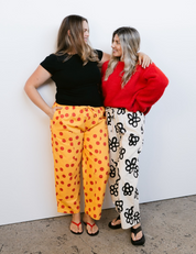 Mumza Twill Pants in Yellow Polka
