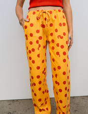 Mumza Twill Pants in Yellow Polka