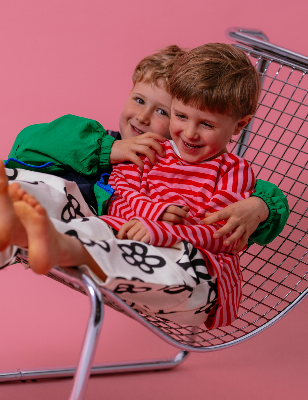 Long Tee in Cherry Stripe