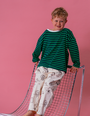 Long Tee in Apple Stripe