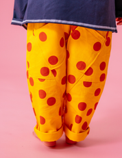 Pocket Pants in Yellow Polka