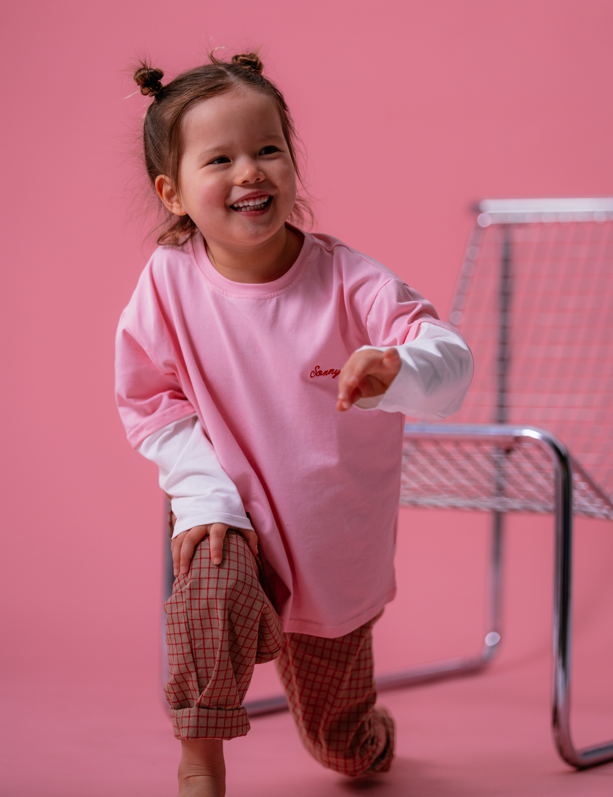 Sport Pants in Biscuit Check