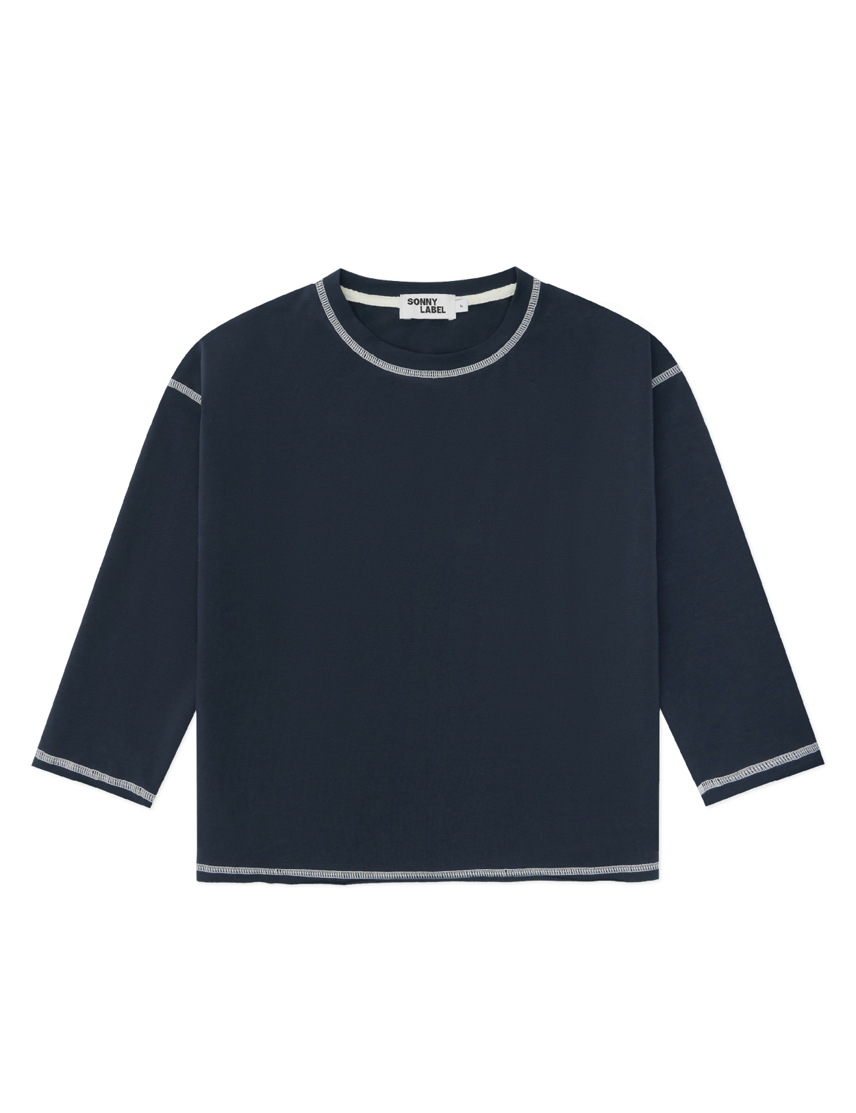 Raw Hem Long Tee in Charcoal