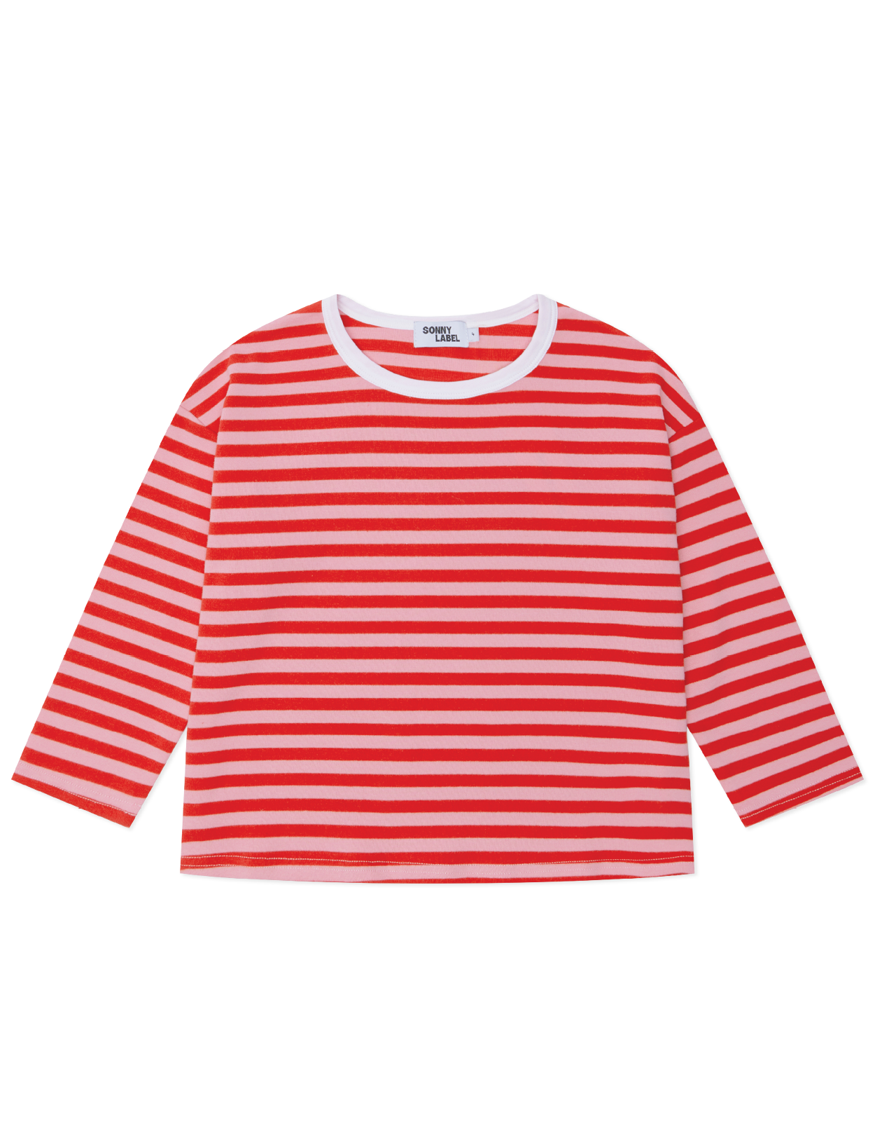 Long Tee in Cherry Stripe