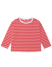 Long Tee in Cherry Stripe