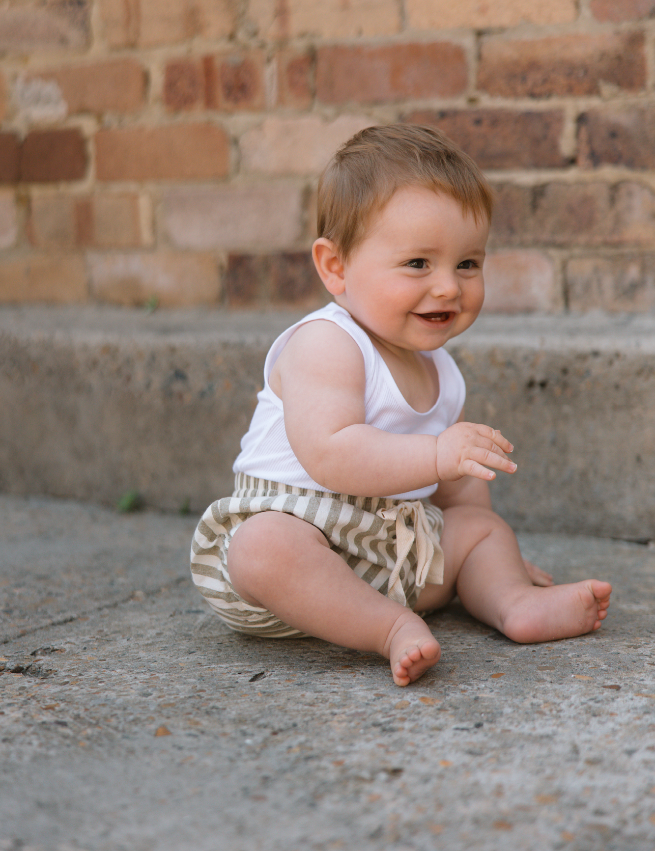 Stripey Bloomers in Olive