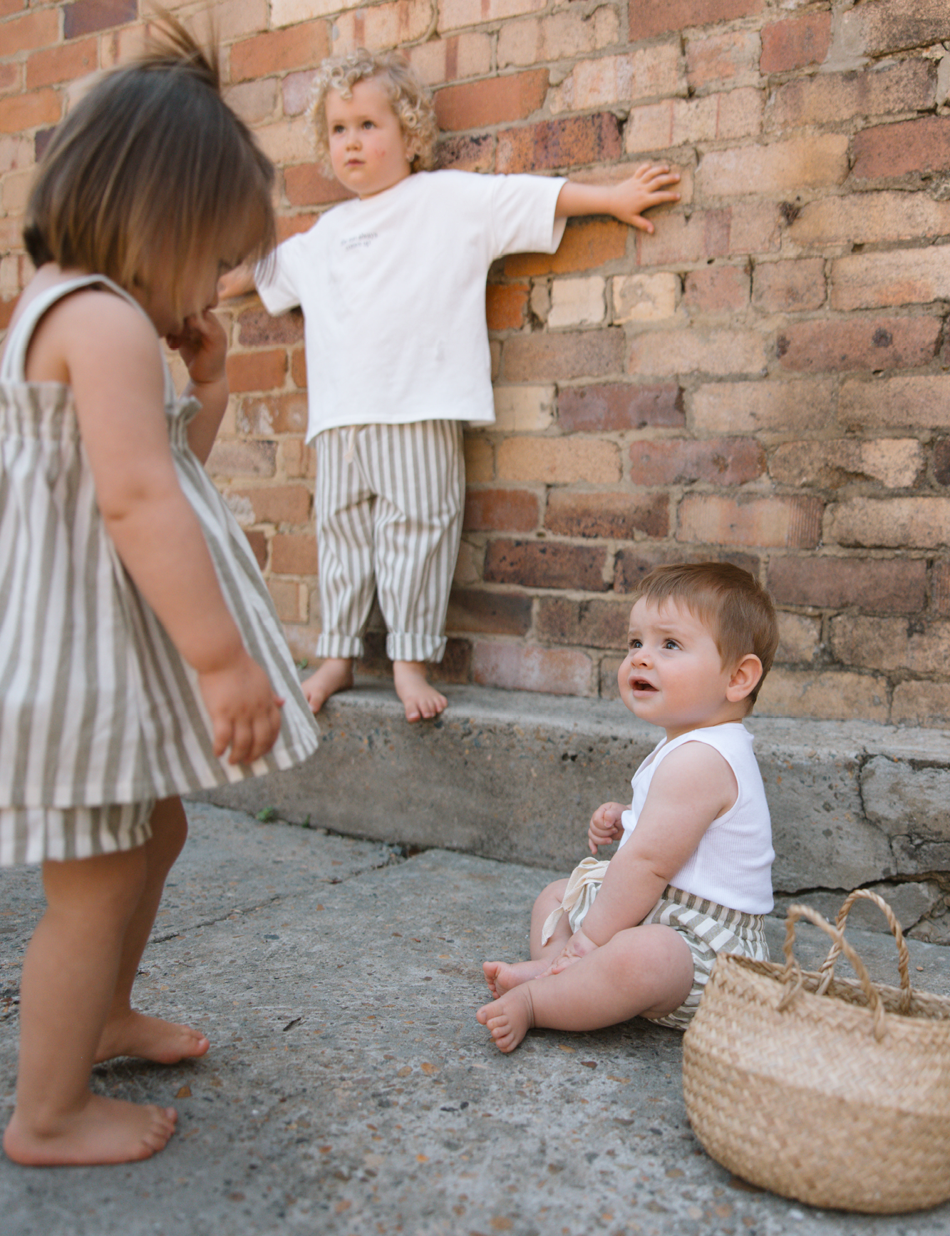 Stripey Singlet in Olive