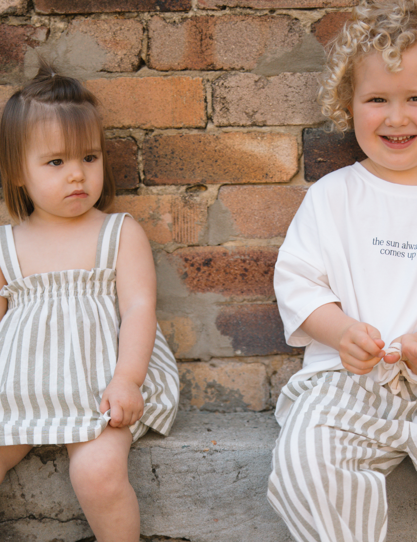 Stripey Singlet in Olive